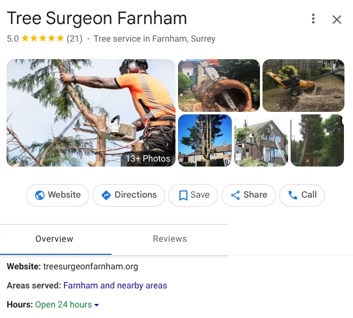 Tree Surgeon Farnham Reviews